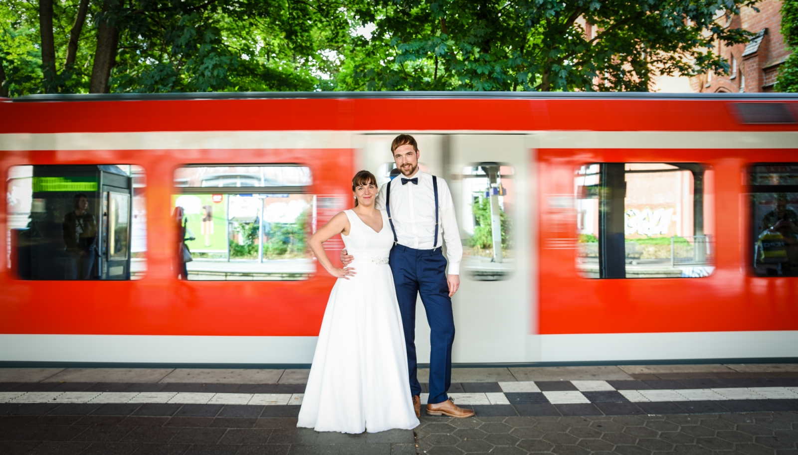 Hochzeits - Shooting -UBahn - Hamburg